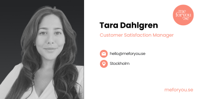 Tara Dahlgren – meforyou Consultant Happiness Team, Stockholm